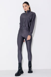 AYRA LEGGINGS GLOSSY GRAY