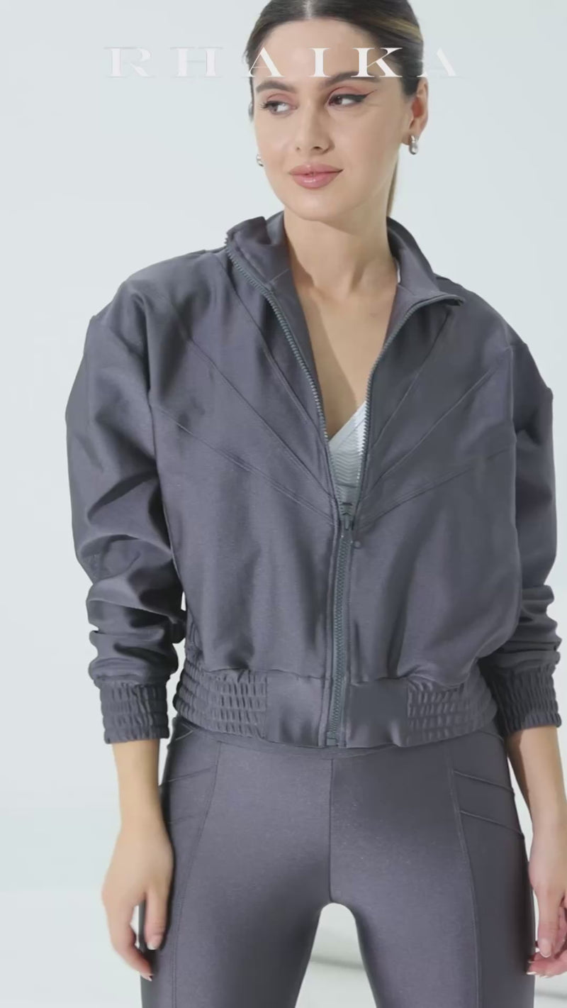 AYRA JACKET GLOSSY GRAY